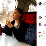 Greta Thunberg in treno