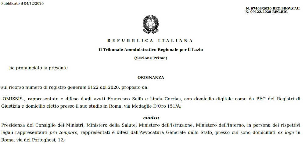 Tar Lazio Boccia I Dpcm Di Conte Non Sono Motivati Fronte Ampio