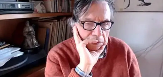Giorgio Parisi durante la diretta Zoom